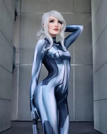 Dark Samus in Her Zero Suit cosplay by aniejoyyy