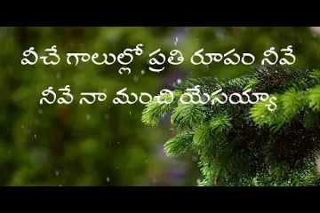 Veeche Galullo Prathi Rupam Neeve Song Lyrics | Telugu Christian Song Lyrics