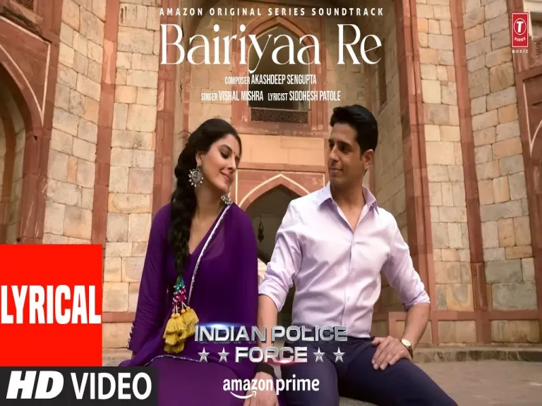 Bairiyaa Re Song  ndash Indian Police Force 2024 Lyrics