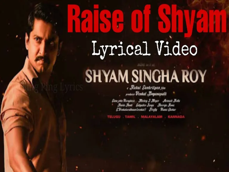 Rise of Shyam - Lyrics | Shyam Singha Roy |Vishal Dadlani, Anurag Kulkarni & Cizzy Lyrics