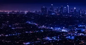 night city city lights overview