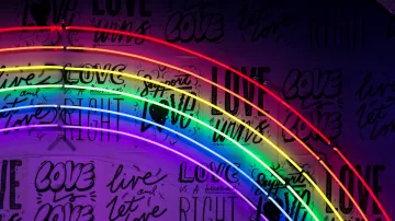 neon lettering rainbow